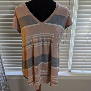 Anthropologie Bordeaux pocket t-shirt